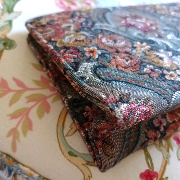 Vintage Brown and Cream Accent Pillows with Floral Design - Picture 7 of 13